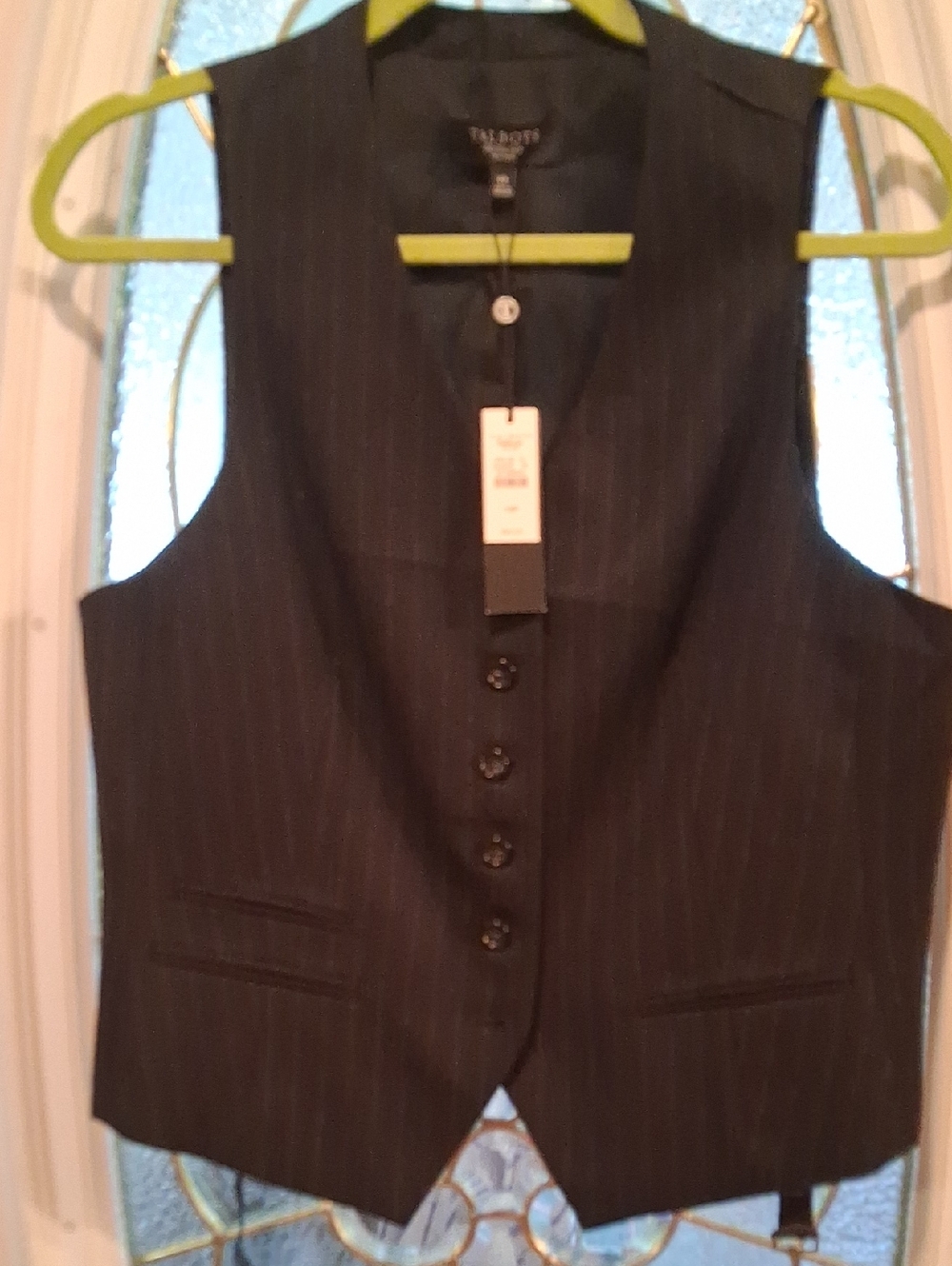 Talbots Dark Gray Pinstripe Women's Vest